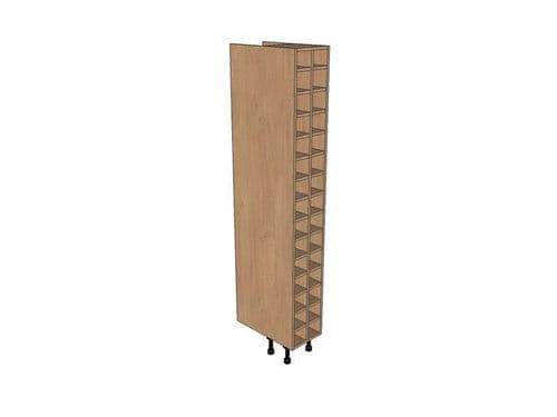 True Handleless Matt Dove Grey 300mm Tall Wine Rack Pigeon Hole 1970mm High