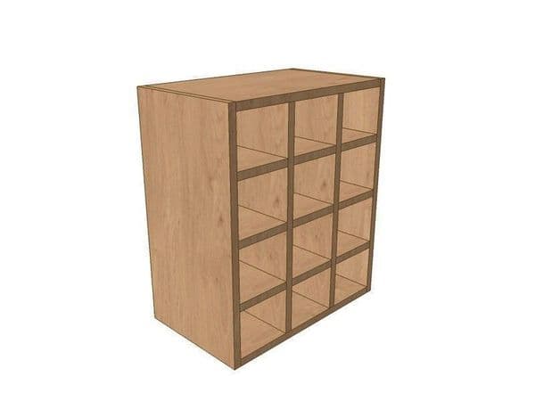 True Handleless Matt Dove Grey 500mm Wall Wine Rack Pigeon Hole Unit 575mm High