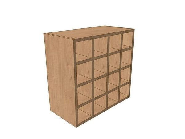 True Handleless Matt Dove Grey 600mm Wall Wine Rack Pigeon Hole Unit 575mm High