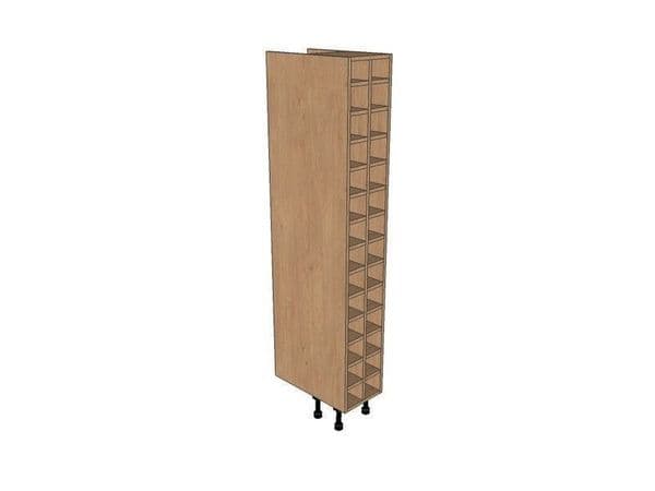 True Handleless Matt Graphite 300mm Tall Wine Rack Pigeon Hole 1825mm High