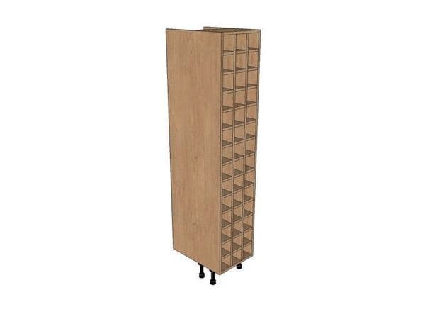 True Handleless Matt Graphite 400mm Tall Wine Rack Pigeon Hole 1825mm High