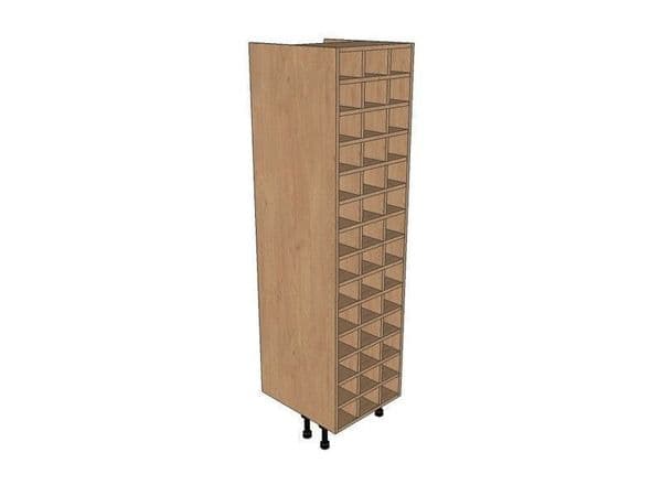True Handleless Matt Graphite 500mm Tall Wine Rack Pigeon Hole 1825mm High
