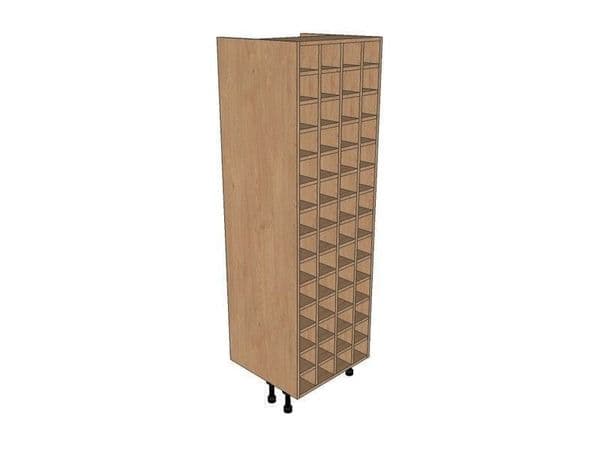 True Handleless Matt Graphite 600mm Tall Wine Rack Pigeon Hole 1825mm High