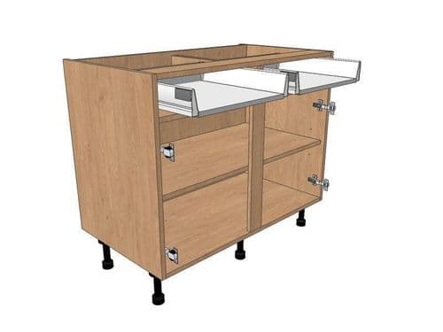 True Handleless Matt Hartforth Blue 1200mm Drawerline Base Unit