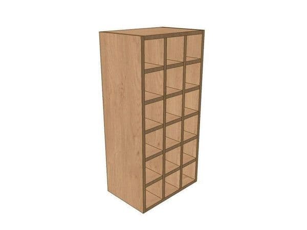 True Handleless Matt Hartforth Blue 450mm Wall Wine Rack Pigeon Hole Unit 900mm High