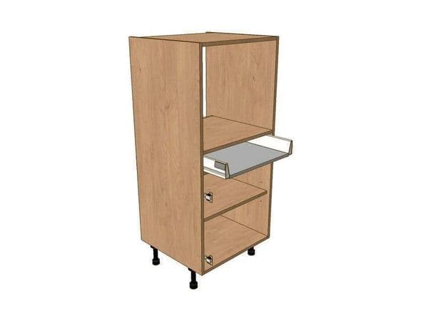 True Handleless Matt Hartforth Blue 600mm Midi Microwave Housing - Draw Line