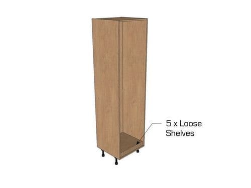 True Handleless Matt Hartforth Blue 800mm Open Tall Unit 2150mm High