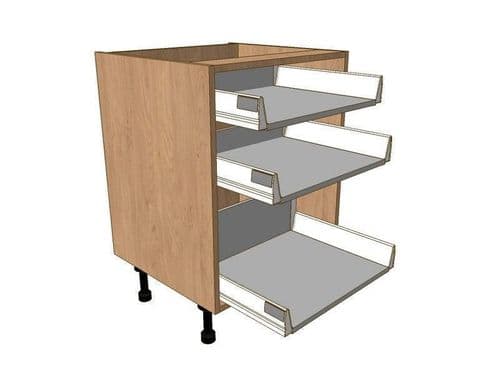 True Handleless Matt Porcelain 1200mm Drawer Pack 2 Shallow 1 Pan