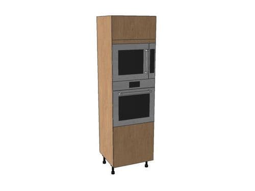 True Handleless Matt Porcelain 600mm Single Oven & Microwave Housing Unit 1970mm High