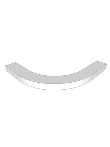 True Handleless Matt Porcelain Curved cornice for the small curved door