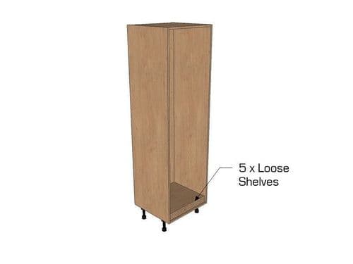 True Handleless Matt White 300mm Open Tall Unit 1970mm High