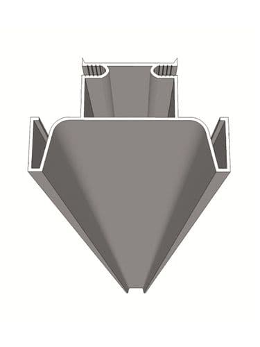 Vertical aluminium profile (intermediate), 1970x71.6x41mm