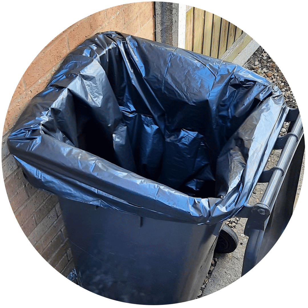 Black Wheelie Bin Liners  Large Recycled Wheelie Bin Liners