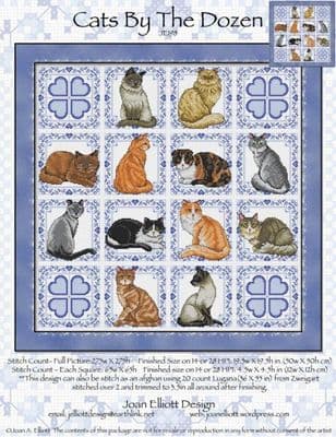 Cats by the Dozen JE198