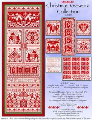 Christmas Red Work Collection JE239