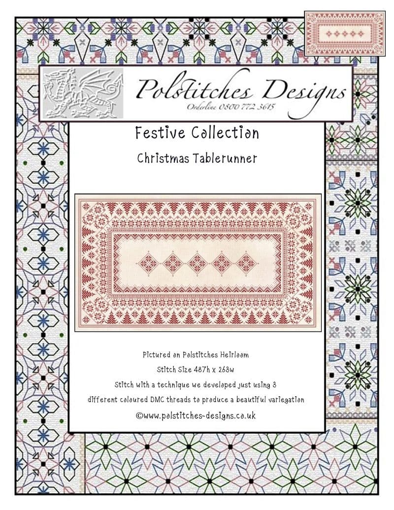 Christmas Table runner Cross Stitch Chart 1