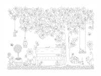 Garden Bench Stitchery