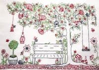 Garden Bench Stitchery