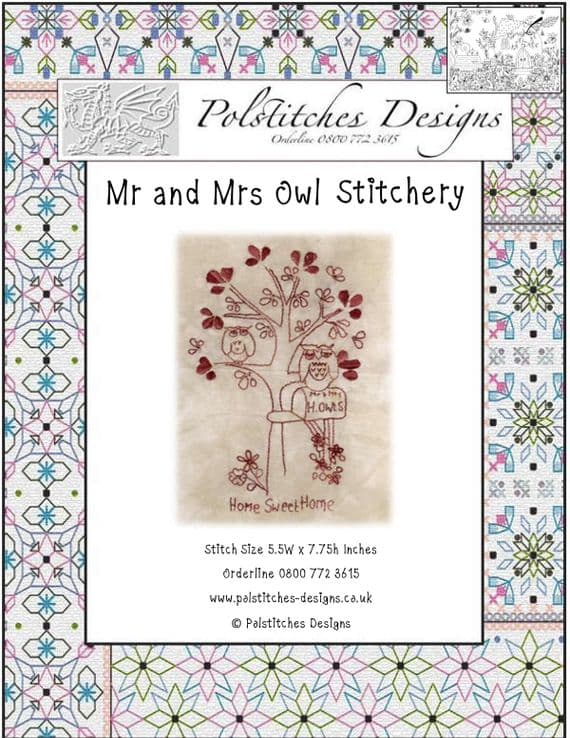 Mrs and Mr Owl Stitchery Stitchery
