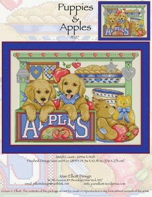 Puppies  and Apples JE227