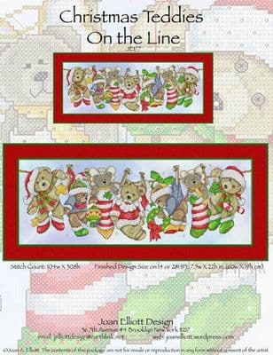 Teddies on a line  JE136