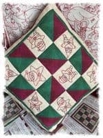 Tumbling Santa Stitchery Panel