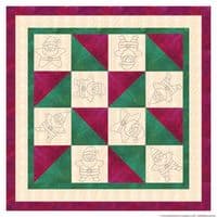 Tumbling Santa Stitchery Panel