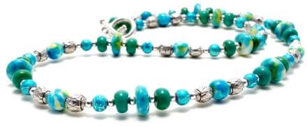 Swimming Pool 3 Necklace 17.5"