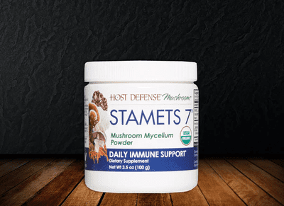 Host Defense - Stamets 7 Mushroom Powder - Daily Immune Support, Certified Organic Supplement