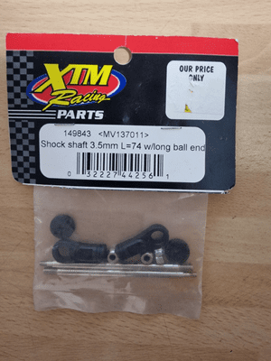 149843 MV137011 XTM Shock Shaft 3.5mm x 74 x2 MMT XLB