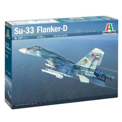 197 Italeri 1:72 Su- 33 Flanker-D Plastic Kit Aircraft