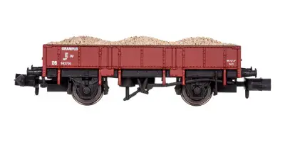 2F-060-017 N Gauge Grampus Indian Red DB985730 Wagon