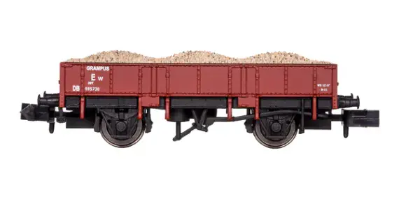 2F-060-017 N Gauge Grampus Indian Red DB985730 Wagon