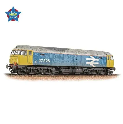 35-421 Bachmann OO Gauge Class 47/4 47526 BR Blue Large Logo Weathered
