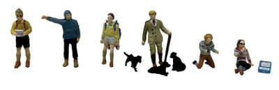 36-429 Bachmann OO Gauge Hikers & Dog Walkers Figures