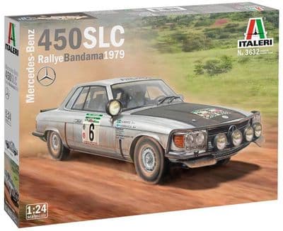 3632 Italeri 1:24 Mercedes 450SLC Rallye Bandama 1979 Plastic Kit