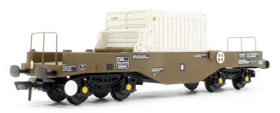 38-347B Bachmann OO Gauge BR FNA Nuclear Flask Wagon Sloped Floor w/ Load