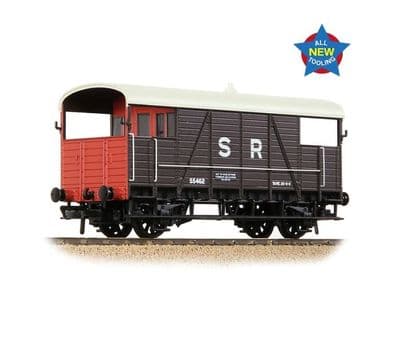 38-916 Bachmann OO Gauge SE&CR Dancehall Brake Van SR Brown
