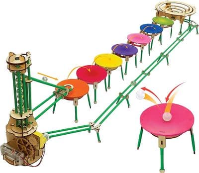 81045 Cheatwell Games Engenius Bounce Marble Run Wooden