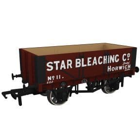 967006 Rapido OO Gauge Star Bleaching Horwich RHC 1907 PO 7 Plank Wagon