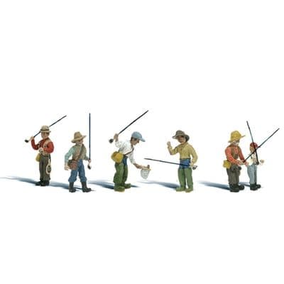 A1910 Woodland Scenics 1:76 OO Gauge Fly Fisherman x6