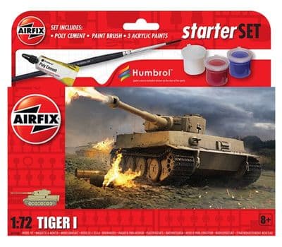 A55004 Airfix 1:72 Tiger 1 Starter Set Plastic Kit