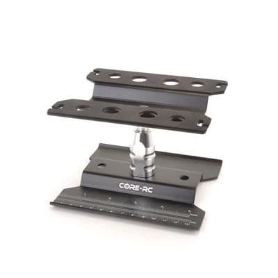 CR798 Core RC Car Stand Rotating Black- Requires Building
