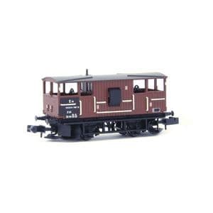 E87516 EFE N Gauge BR 20T Ballast Plough Brake Van BR Bauxite Departmental