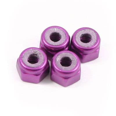 FASTM3P Fastrax M3 Purple Locknuts 4 Piece