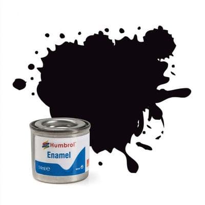 Humbrol 201 Black Metallic AA6392 Enamel 14ml