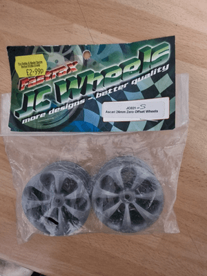 JC021-S Fastrax JC Wheels Ascari 26mm Zero Offset Wheels x2 Grey