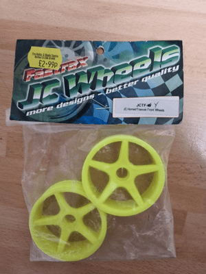 JCTF-Y Fastrax JC Wheels Hornet Front Wheels x2 Yellow
