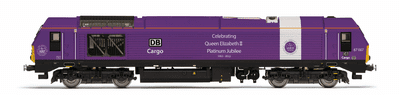 R30333 Hornby OO DB Cargo Class 67 67007 Bo-Bo  Queens Jubilee