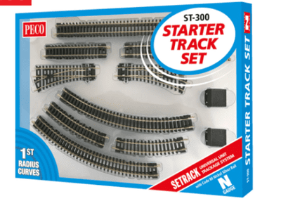 ST-300 Peco N Gauge Starter Track Set 1st Radius